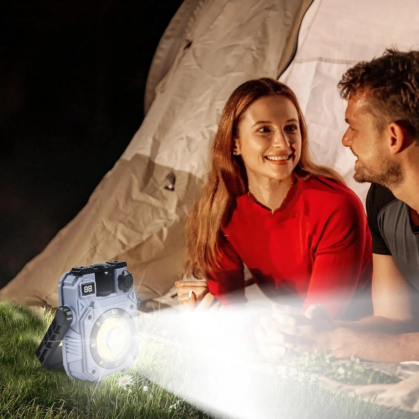 Napelemes LED kempinglámpa