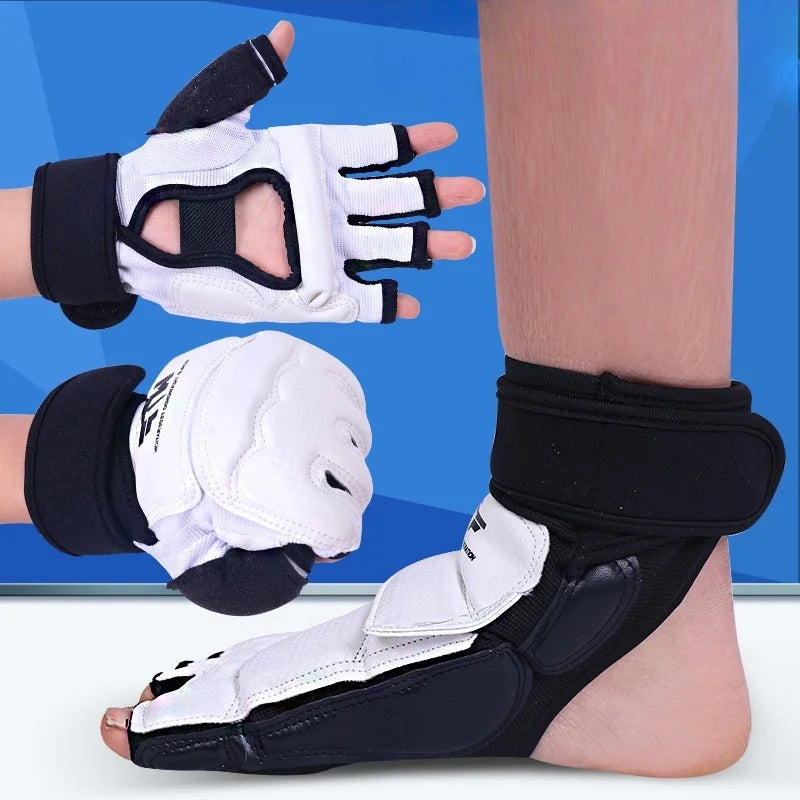 Félujjas Boxkesztyű, Lábvédő